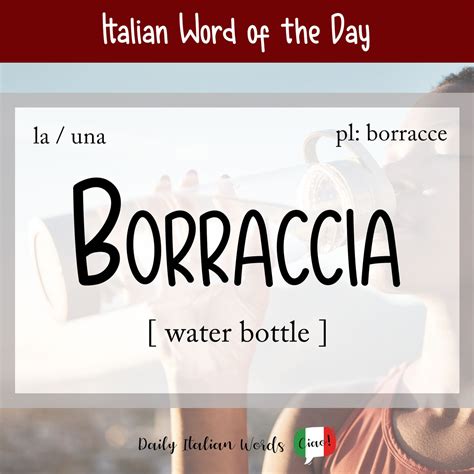 Italian Word of the Day: Borraccia (water bottle)